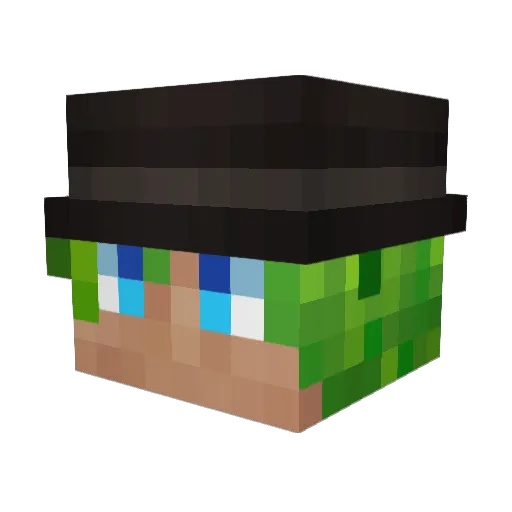 Azrealon Minecraft avatar head, 3D render