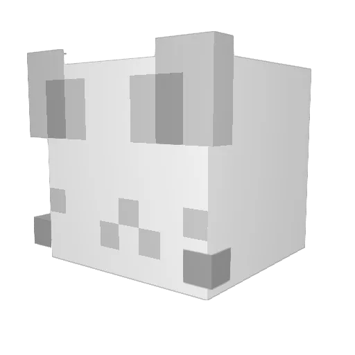 AzrielFe4RLess Minecraft avatar head, 3D render