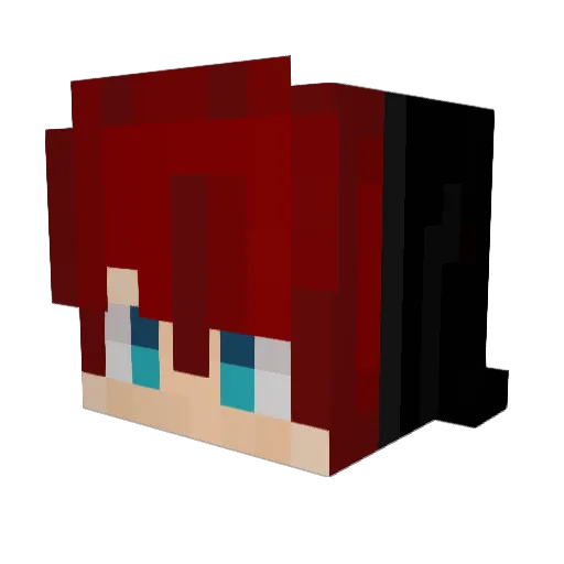 Azrkk Minecraft avatar head, 3D render
