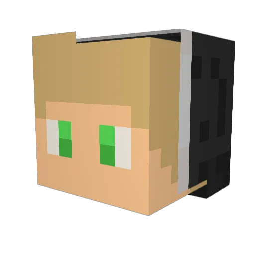 Azrodeus Minecraft avatar head, 3D render