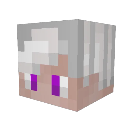 Azruiel Minecraft avatar head, 3D render