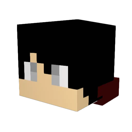 Azslem Minecraft avatar head, 3D render