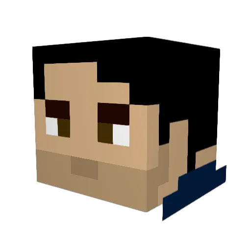Aztak Minecraft avatar head, 3D render