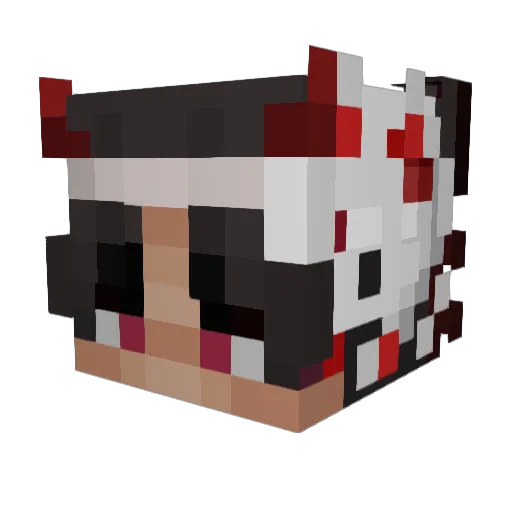 Aztas Minecraft avatar head, 3D render
