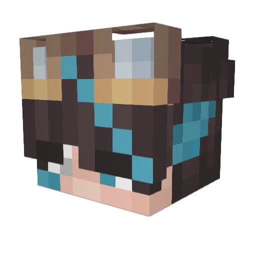 Azteroydz Minecraft avatar head, 3D render