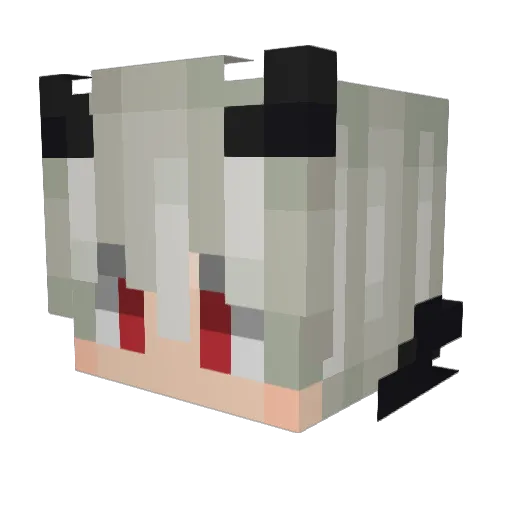 Azthiels Minecraft avatar head, 3D render