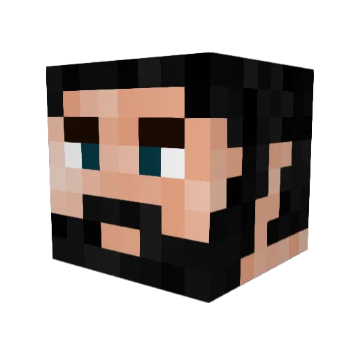 Azthma Minecraft avatar head, 3D render