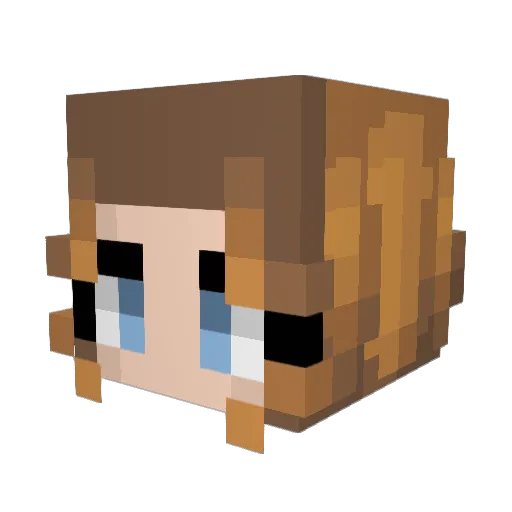 Aztilem Minecraft avatar head, 3D render