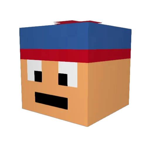 Aztranz Minecraft avatar head, 3D render