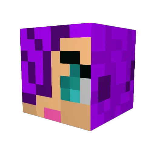 Aztrinity Minecraft avatar head, 3D render