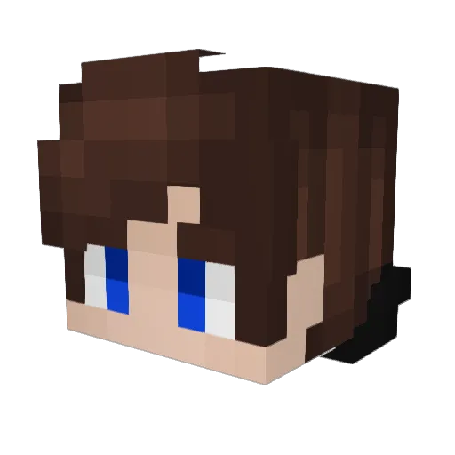 AztroMens Minecraft avatar head, 3D render