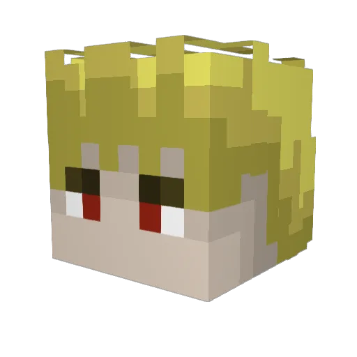 Aztrulswrld Minecraft avatar head, 3D render