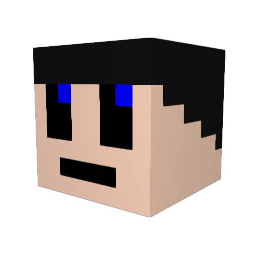 Aztyos Minecraft avatar head, 3D render