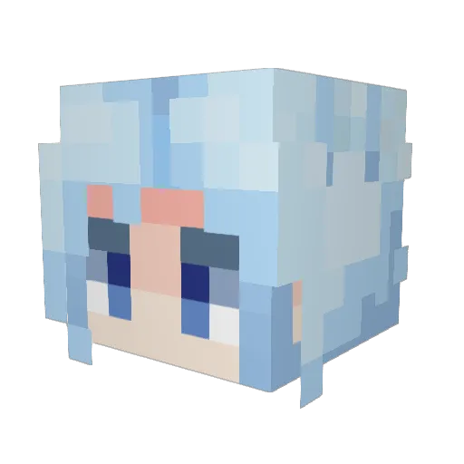 AzuYun1 Minecraft avatar head, 3D render