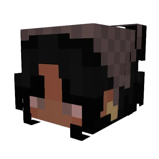 Azuimoa Minecraft avatar head, 3D render