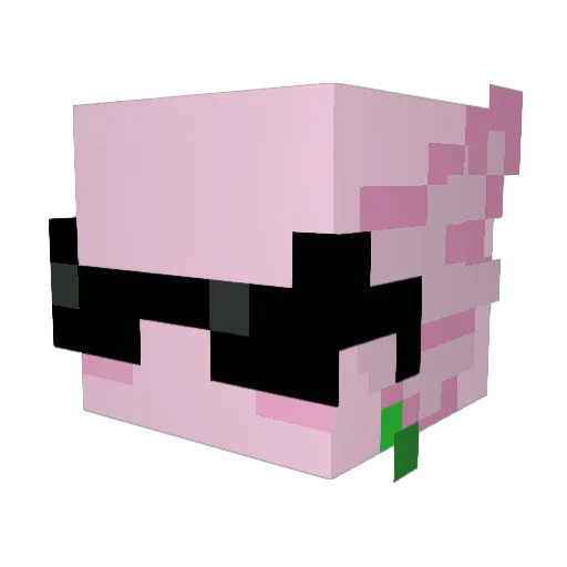 Azukarado Minecraft avatar head, 3D render