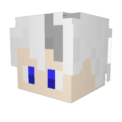 Azuki1006 Minecraft avatar head, 3D render