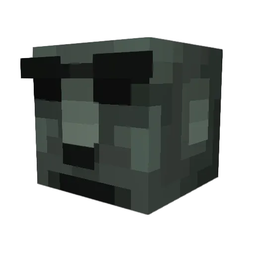 Azuknight Minecraft avatar head, 3D render