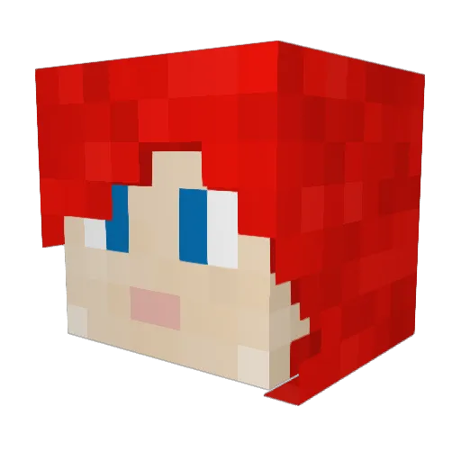 AzulCless Minecraft avatar head, 3D render