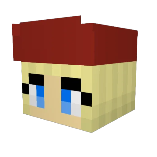 AzulClues Minecraft avatar head, 3D render