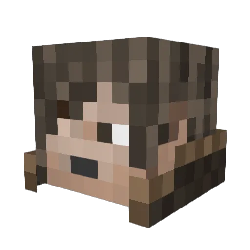 AzulWizard Minecraft avatar head, 3D render
