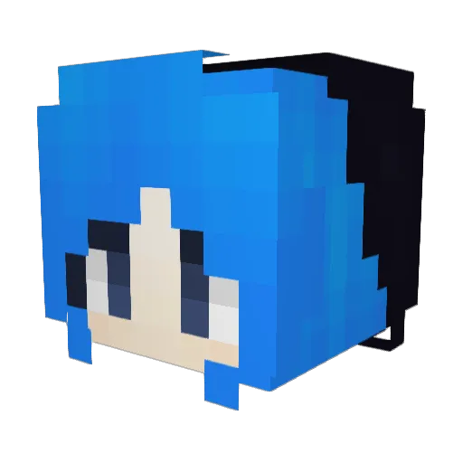 Azul_Nation Minecraft avatar head, 3D render