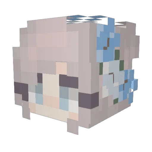 Azul_Skies Minecraft avatar head, 3D render