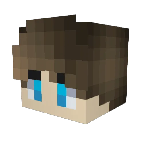 AzuleLight Minecraft avatar head, 3D render