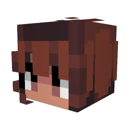 Azulia_gaming Minecraft avatar head, 3D render
