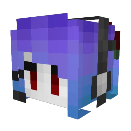 AzulinoBH Minecraft avatar head, 3D render
