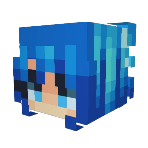 Azulita115 Minecraft avatar head, 3D render