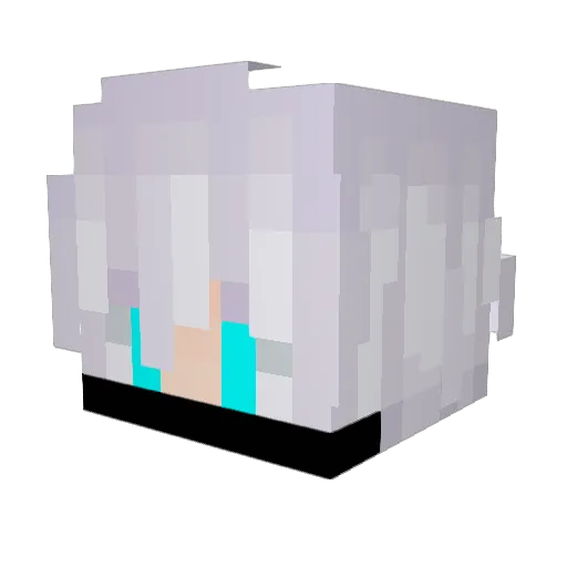 AzulitoBum Minecraft avatar head, 3D render