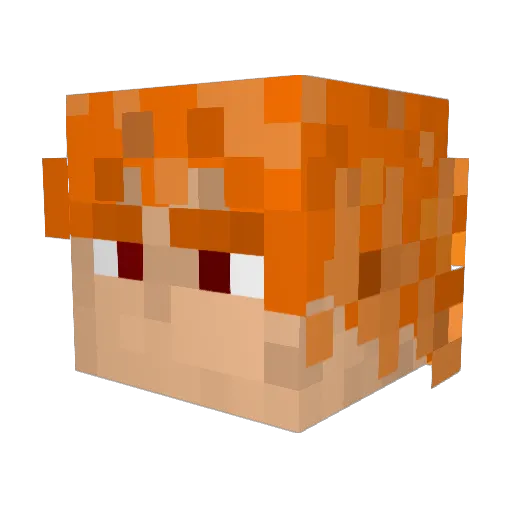 Azulkyon Minecraft avatar head, 3D render