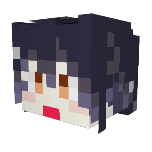 AzumaB65 Minecraft avatar head, 3D render