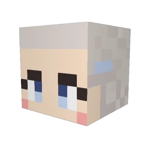 Azuman___KTY Minecraft avatar head, 3D render
