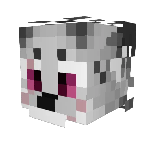 Azumayuki Minecraft avatar head, 3D render
