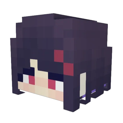 Azumeraa Minecraft avatar head, 3D render