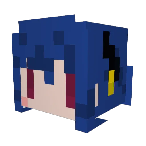 Azumina373 Minecraft avatar head, 3D render