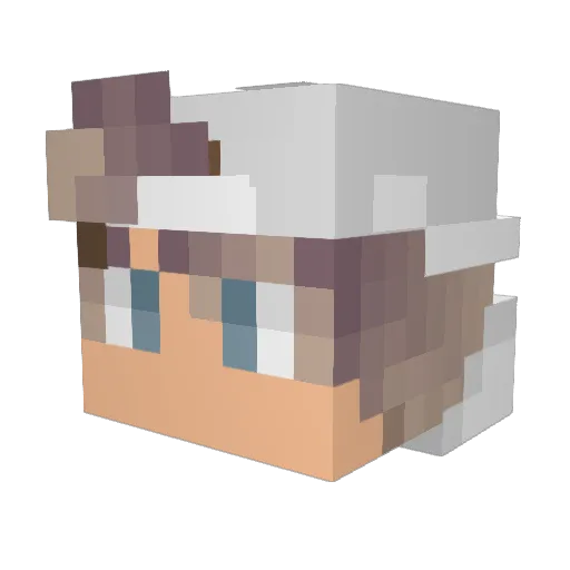 AzurAzgar Minecraft avatar head, 3D render