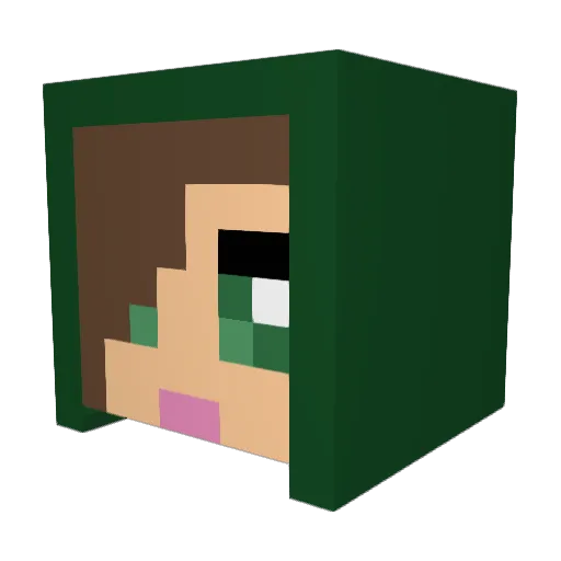 AzurDee Minecraft avatar head, 3D render