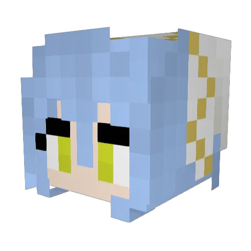 Azura32 Minecraft avatar head, 3D render