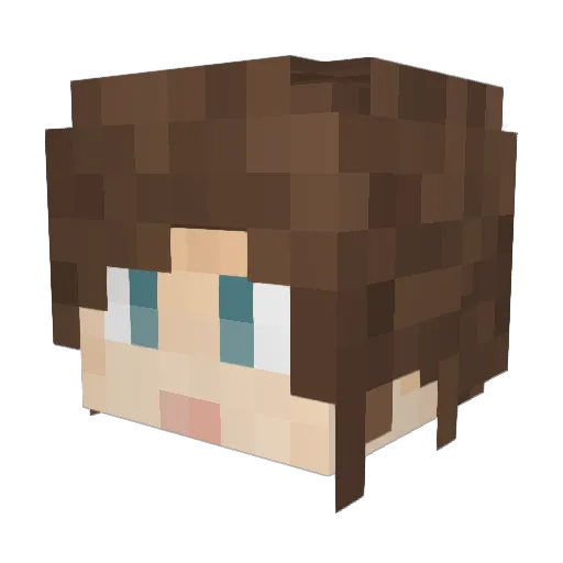 Azura333 Minecraft avatar head, 3D render