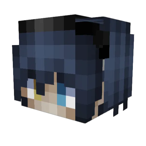 Azura720 Minecraft avatar head, 3D render