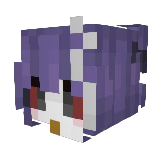 AzureAposentado Minecraft avatar head, 3D render
