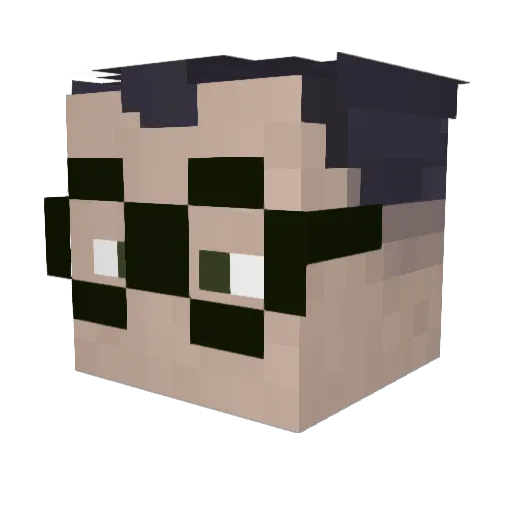 AzureBloom44 Minecraft avatar head, 3D render