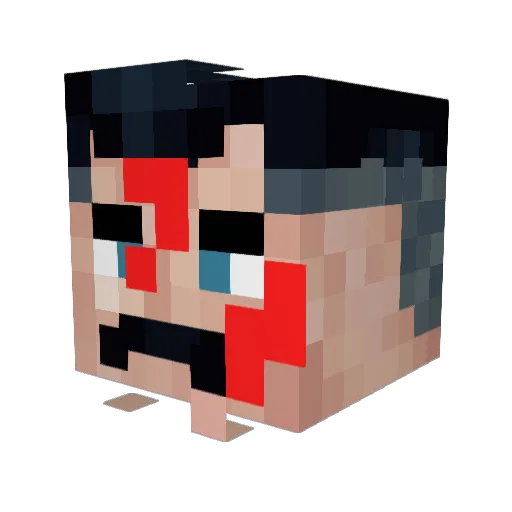 AzureBlue57 Minecraft avatar head, 3D render