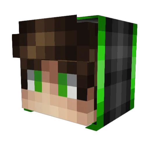 AzureBlueTV Minecraft avatar head, 3D render