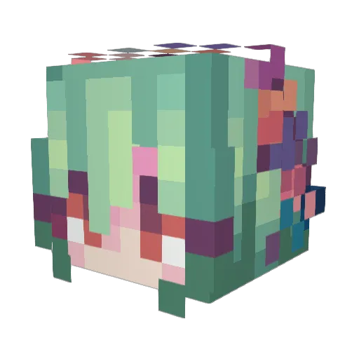 AzureCroft Minecraft avatar head, 3D render