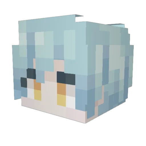 AzureCross Minecraft avatar head, 3D render