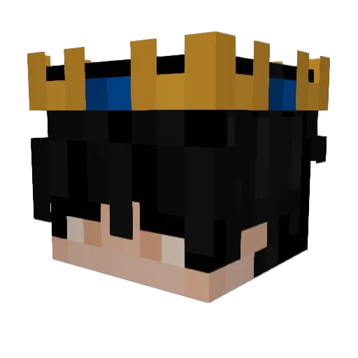AzureCrown Minecraft avatar head, 3D render